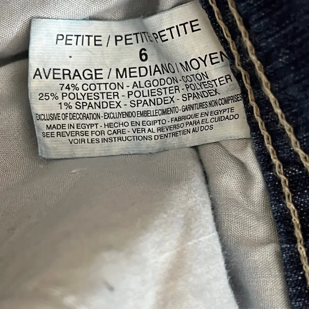 Gloria Vanderbilt Straight Blue Jean Women's 6 Petite Stretch W29 L26 Mid Rise - Picture 4 of 4